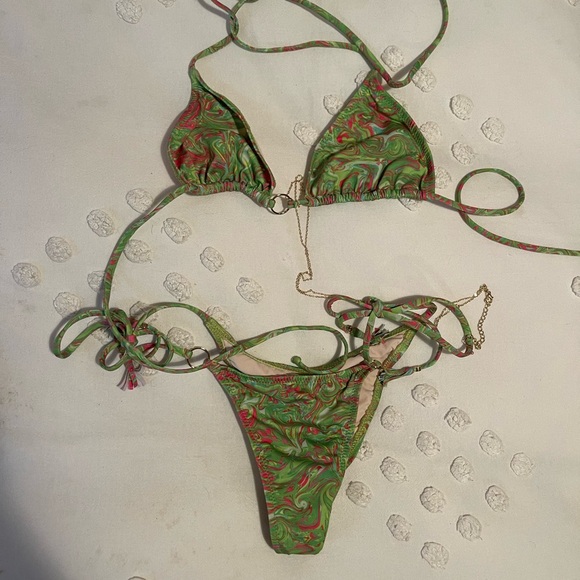 Retrofete/Bananhot Green Illusion bikini - LIKE NEW - Picture 4 of 6
